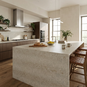 Planche de pierre de quartz à surfaces antiques personnalisées en usine, plan de travail en quartz technique pour îlot de cuisine, meuble-lavabo de salle de bain, réception - Product Image 5