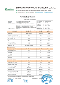 Rainwood CAS 14783-68-7 Poudre <span class=keywords><strong>de</strong></span> glycinate <span class=keywords><strong>de</strong></span> magnésium, magnésium biglycinate MG 18%-21% 30% pour le sommeil et la récupération musculaire - Product Image 2