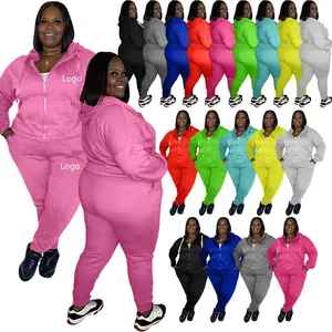 Casual Plus Size Modern Design Daily 2 Piece Set Wear Ladies Maxi Clothing Sexy Plus Size sweatsuits