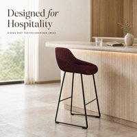 Silla de Ocio Tapizada con Respaldo para Oficina, Silla de Invitados, Taburete de Bar, Silla Individual para Área de Recepción, Barra de Bar, Oficina
