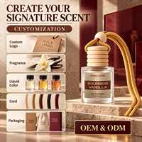 Diffuseur de parfum pour voiture avec logo personnalisé, flacon en verre suspendu, huile essentielle liquide, diffuseur de parfum pour voiture, élimination des odeurs, OEM