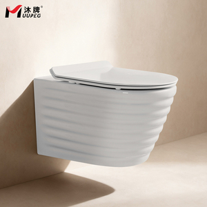 WC Sospeso in Ceramica dal Design Moderno e Minimalista, Ecologico con Scarico a Ciclone, Senza Telaio, con Sifone a P per Scuole e Ospedali - Product Image 1