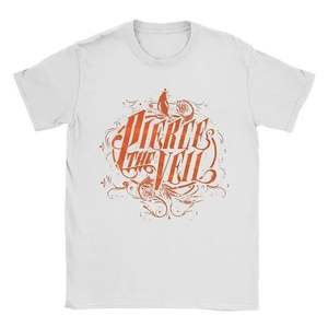 Maglietta unisex <span class=keywords><strong>nera</strong></span> in cotone a maniche corte con stampa del gruppo musicale Pierce The Veil, taglia grande, estiva, casual, girocollo, per uomo e donna. - Product Image 2