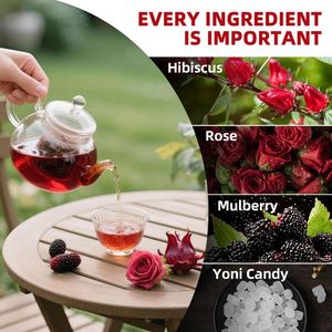 Soin de la peau Déesse Rose Mûrier Blanchiment de la peau Féminin Hibiscus Fleur Thé en sachets séchés Beauté Thé aux herbes 5g*20 Certifié Halal - Product Image 5