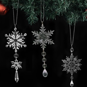 Decoraciones Colgantes para Árbol de Navidad, Copos de Nieve Acrílicos, Adornos de Carámbanos, Decoración Colgante para Fiestas de Invierno, Navidad y Vacaciones - Product Image 3