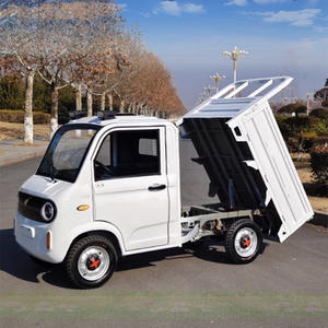 Mini Electric 4-Wheel Pickup Truck EV Cargo Vehicle Light Duty RWD with Metal <b>Roof</b> <b>Rack</b> Leather Seats and Rear Camera - Product Image 4