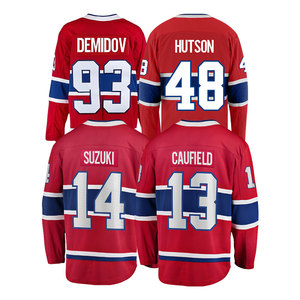 Jersey Hoki Es Montreal Jahitan Terbaru 2025 # 93 Demidov # 13 Caufield # 48 Lane Hutson # 14 Jersey Grosir Suzuki - Product Image 3