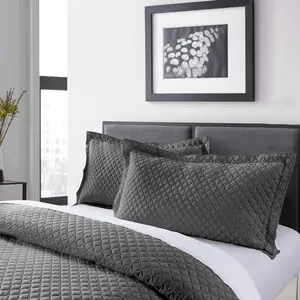 Sang Trọng Bán Buôn Màu Rắn Trải Giường 3 Mảnh Thiết Lập Thêu Chắp Vá Chăn Bedcover Màu Xanh Đỏ Trắng Chất Lượng Cao Bộ Đồ Giường Bộ