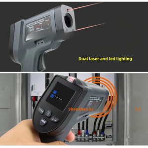 Thermomètre infrarouge numérique à écran couleur, pistolet thermique laser industriel avec thermocouple de type K - Product Image 4