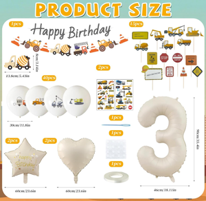 <span class=keywords><strong>Guirlande</strong></span> <span class=keywords><strong>de</strong></span> bannières pour fête d'anniversaire <span class=keywords><strong>de</strong></span> 3 ans sur le thème <span class=keywords><strong>de</strong></span> la grue <span class=keywords><strong>de</strong></span> <span class=keywords><strong>chantier</strong></span>, beige, ballons en feuille 0-9, ballons imprimés, décorations pour cupcakes - Product Image 6