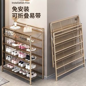 Le rangement de chaussures multicouche pliable autonome pour l'entrée de la maison est un objet précieux pour la maison. - Product Image 1