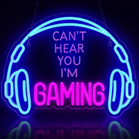 Enseigne néon Gamer, enseigne néon manette de jeu pour la décoration de la chambre de gamer, enseigne néon gaming pour la décoration de la chambre d'adolescent garçon