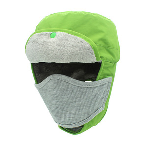 Lei Feng Hat Winter Outdoor Warm Hat With Face Mask Unisex Cotton Velvet Ski Cap For Cold Weather Protection - Product Image 1