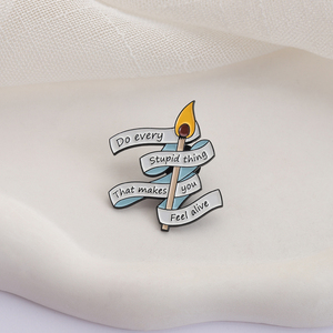 ทำทุกเรื่องโง่ๆที่ทำให้คุณรู้สึกว่าเข็มเคลือบฟันกำลังไหม้จับคู่คำพูดที่สร้างแรงบันดาลใจเข็มกลัดสัญลักษณ์ปกเสื้อของขวัญเครื่องประดับ - Product Image 3