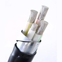 Câble d'alimentation aérien basse tension Hualian YJLV 0.6/1KV souple triphasé 4 conducteurs isolé PVC blindé en aluminium 4x35mm² 12mm 50mm