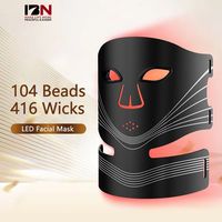 Mascarilla Facial Inalámbrica IBN de Nuevo Tipo, Personalizable, Desmontable, con Control Magnético, Silicona de Grado Alimenticio, Aleación ABS, Antienvejecimiento para la Piel