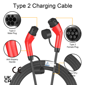 Cable de Carga para Vehículos Eléctricos de 16A 32A, 22kw, Tipo 2, Extensión de Carga para Automóviles, Portátil, Inteligente, Rápido, Tipo 2 a Tipo 2 - Product Image 5