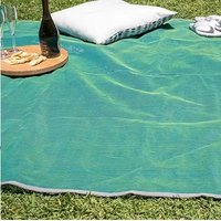 Tapis de camping extérieur sans sable, résistant à l'eau, anti-décoloration, qualité militaire, design réversible, tapis en PE pour pique-niques à la plage