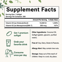 Complément Alimentaire en Gélules à Haute Puissance, Vitamine D3 K2 MK7 avec Huile MCT, Marque Privée OEM, pour la Santé des Os, du Cœur et du Système Immunitaire