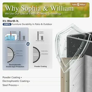 Autocollants modernes pour l'extérieur Ecran solaire imperméable <span class=keywords><strong>Ensemble</strong></span> <span class=keywords><strong>table</strong></span> <span class=keywords><strong>et</strong></span> chaises rondes pour l'extérieur pouvant accueillir <span class=keywords><strong>8</strong></span> <span class=keywords><strong>personnes</strong></span> <span class=keywords><strong>Table</strong></span> <span class=keywords><strong>et</strong></span> chaises pour l'extérieur - Product Image 3