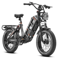 Vélo Électrique Hybride Eahora Juliet, Moteur Personnalisé, 52V 60Ah, Pneus Larges, Vélo Cargo Urbain, Entrepôt UE