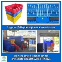 Paleta de Plástico HDPE, Paleta Europea Industrial de Alta Resistencia, Duradera, de 4 Vías, Fabricación de Precisión, de una Sola Cara, para Todas las Estaciones, China