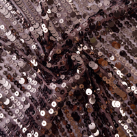 Tissu de Robe à Paillettes Scintillantes de Haute Qualité pour Filles, Broderie de Paillettes, Dentelle en Maille, Perles de Cristal, Bordure à Paillettes, Tissu à la Mode 100% Polyester