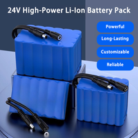 24v 12000mah 18650 लिथियम पैक (ए-ग्रेड सेल) -24 बैटरी यूनिट + मुक्त diy एडेप्टर, 24v इलेक्ट्रॉनिक उपकरणों के लिए अनुकूलन योग्य