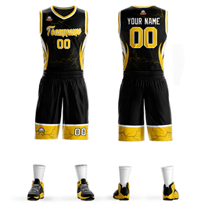 Jersey olahraga basket kustom desain elemen petir Set seragam basket poliester kualitas tinggi - Product Image 2