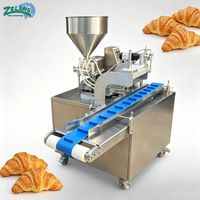 Machine de remplissage automatique à injection latérale continue ZL-503, servomoteur, contrôle par écran tactile, précision de 1g pour le pain