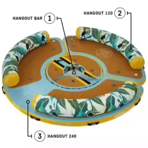 Vente directe usine : Plateforme et île flottantes gonflables en matériau Drop Stitch, capacité maximale 100-500 kg, pour usage en lac et piscine - Product Image 3