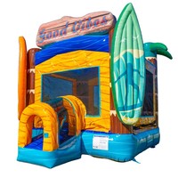 Château gonflable commercial Good Vibes Fun Bounce en PVC 13x13x15 pieds pour enfants, facile à installer dans le jardin