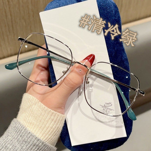Monture de lunettes géométrique en métal 31207, monture intégrale, anti-lumière bleue, unisexe, verres PC, origine Taizhou - Product Image 5