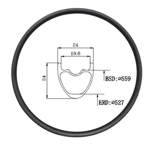 Top-fire MTB light weight mtb carbon rim bike rims 26 inch 26x1.95 for mountain bikes