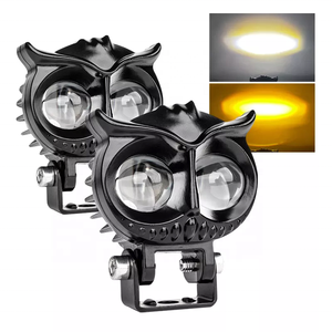 Phare antibrouillard LED pour moto Owl Design, nouveau design bicolore, 20W, avec indice <span class=keywords><strong>de</strong></span> protection IP67 et ajustement universel - Product Image 1