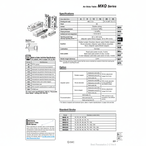 SMC Pneumatics Air Slide Table MXQ20-40BT <b>Material</b> <b>Handling</b> Equipment - Product Image 1