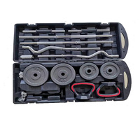 JY Barre et Haltère Logo Personnalisé Équipement de Gymnastique Barre Curl Kit de Poids en Fer Réglable 50kg 55kg Ensemble Barre et Haltères