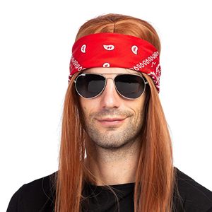 90s Rocker Costume Accessoires Ensemble Halloween Punk Perruque Heavy Metal Disco Party Hommes Rock Perruque Rockstar Performance Wear - Product Image 3