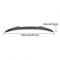 Aileron arrière style M3 en fibre de carbone pour BMW E46 Série 3 berline 1998-2005, becquet de coffre noir brillant