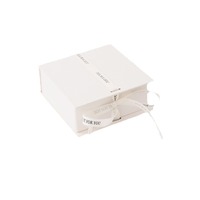 Boîte à bijoux en carton recyclable à rabat en forme de livre, épaisseur 1 mm, avec ruban décoratif, impression quadrichromie estampée, pour bagues
