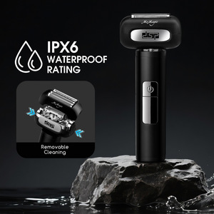Afeitadora eléctrica portátil DSP a prueba de agua para hombres, afeitadora recargable por USB, IPX7, 60 minutos de duración. - Product Image 4