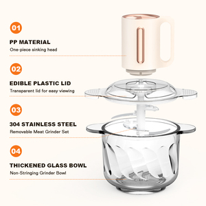 Máy Xay Thịt Dreepor <span class=keywords><strong>3</strong></span> Tốc Độ Hoạt Động Yên Tĩnh 4 Lưỡi Dao Sắc Bén Điện Chế Biến Thực Phẩm Cho Thịt Cá Rau 250W - Product Image 6