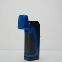 Briquet torche à cigares en gros, 3 jets de flamme, au gaz butane, personnalisable avec logo, rechargeable, avec poinçon porte-cigares
