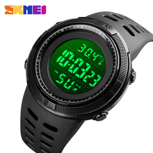 Skmei Digital Watch Men Black Strap Electronic Thermometer Water Resistant Sport Watch - Product Image 5