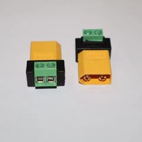 Adaptateur de borne sans soudure XT60 mâle-femelle vers 2 broches vertes - pour drones, modèles RC, chargeurs d'équilibrage