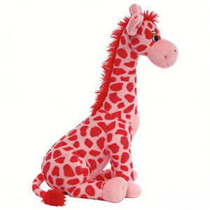 Animales de <span class=keywords><strong>la</strong></span> <span class=keywords><strong>selva</strong></span> peluches rosa giraffa peluche farcito giocattolo - Product Image 4