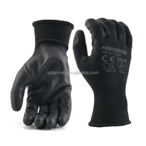 Guantes de Trabajo de Poliéster de Calibre 13 con Recubrimiento de PU, Antiestáticos, Sin Polvo, Finos, Venta al por Mayor de Fábrica, Guantes de Seguridad de Trabajo Económicos HY - Product Image 2