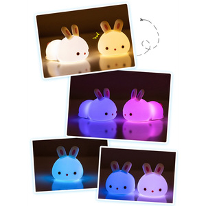 Cute <b>Night</b> <b>Light</b> <b>Bunny</b> <b>Night</b> <b>Light</b> for Kids Rechargeable Rabbit Silicone <b>Night</b> <b>Lights</b> for KidsBedroom Tap and Remote Control - Product Image 2