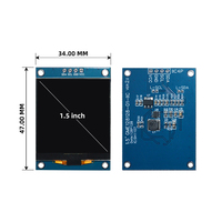 Módulo de pantalla OLED blanca de 1,5 pulgadas GME128128-01-IIC, IC SH1107, resolución de 128x128, interfaz I2C, conector de 4 pines