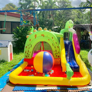NBINFLATABLE Maison rebondissante extérieure <span class=keywords><strong>Trampoline</strong></span> Château Toboggan Maison gonflable avec <span class=keywords><strong>piscine</strong></span> pour enfants - Product Image 2